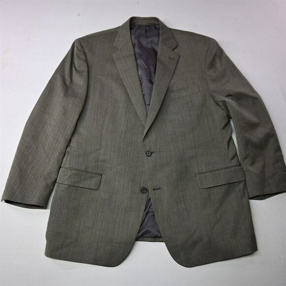 Lauren Ralph‎ Lauren 48L Brown Houndstooth Wool Mens Blazer Sport Coat Jacket